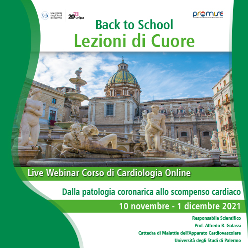Programma BACK TO SCHOOL LEZIONI DI CUORE: DALLA PATOLOGIA CORONARICA ALLO SCOMPENSO CARDIACO